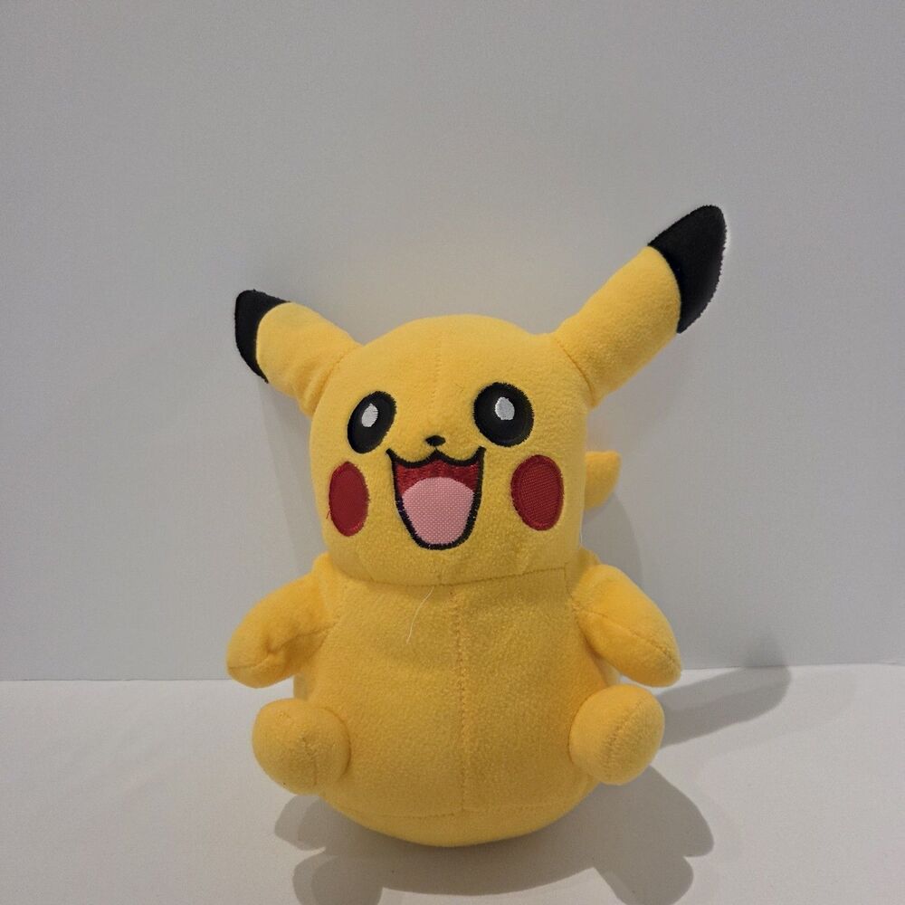 Vintage? Pokemon Pikachu Plush No Tags Open Mouth Smiling